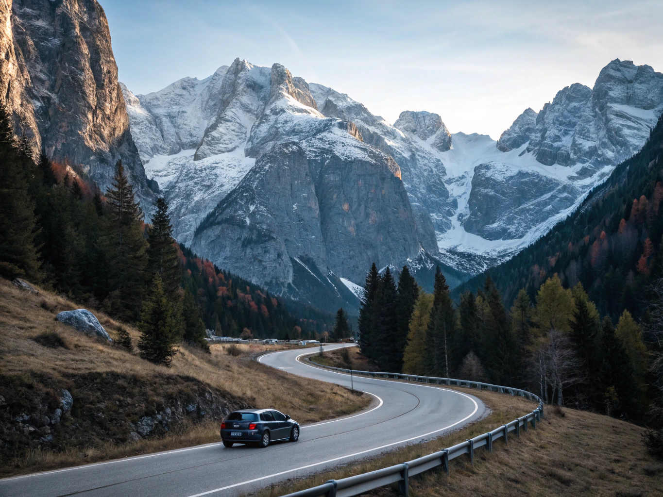 Uferstraße entlang österreichischem See